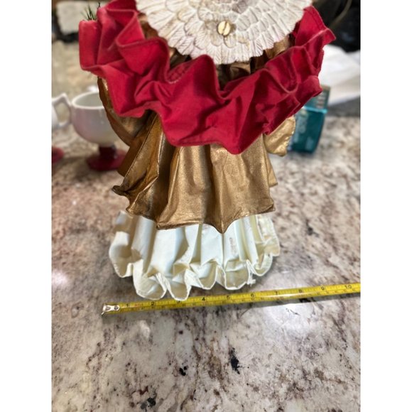 Vintage Fabric Mache Angle tree Topper in box Home for the holidays - Picture 4 of 7